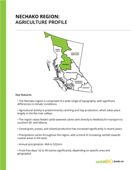 Nechako Region: Agriculture Profile