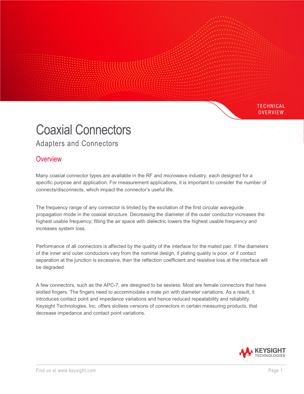 Coaxial Connectors Adapters and Connectors