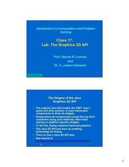 Class 17: Lab: the Graphics 2D API