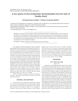 Collembola: Entomobryidae) from the State of Paraíba, Brazil