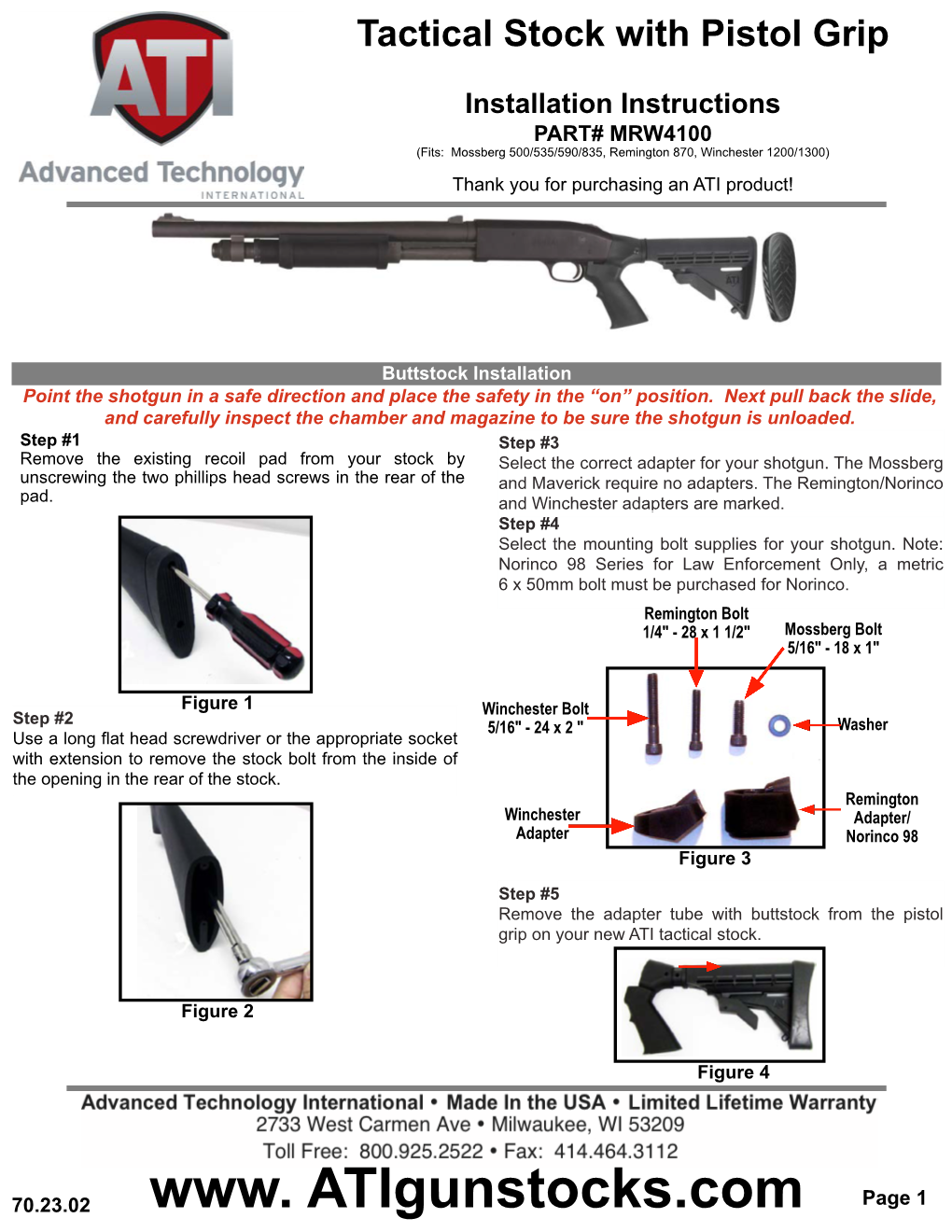 Tactical Stock with Pistol Grip