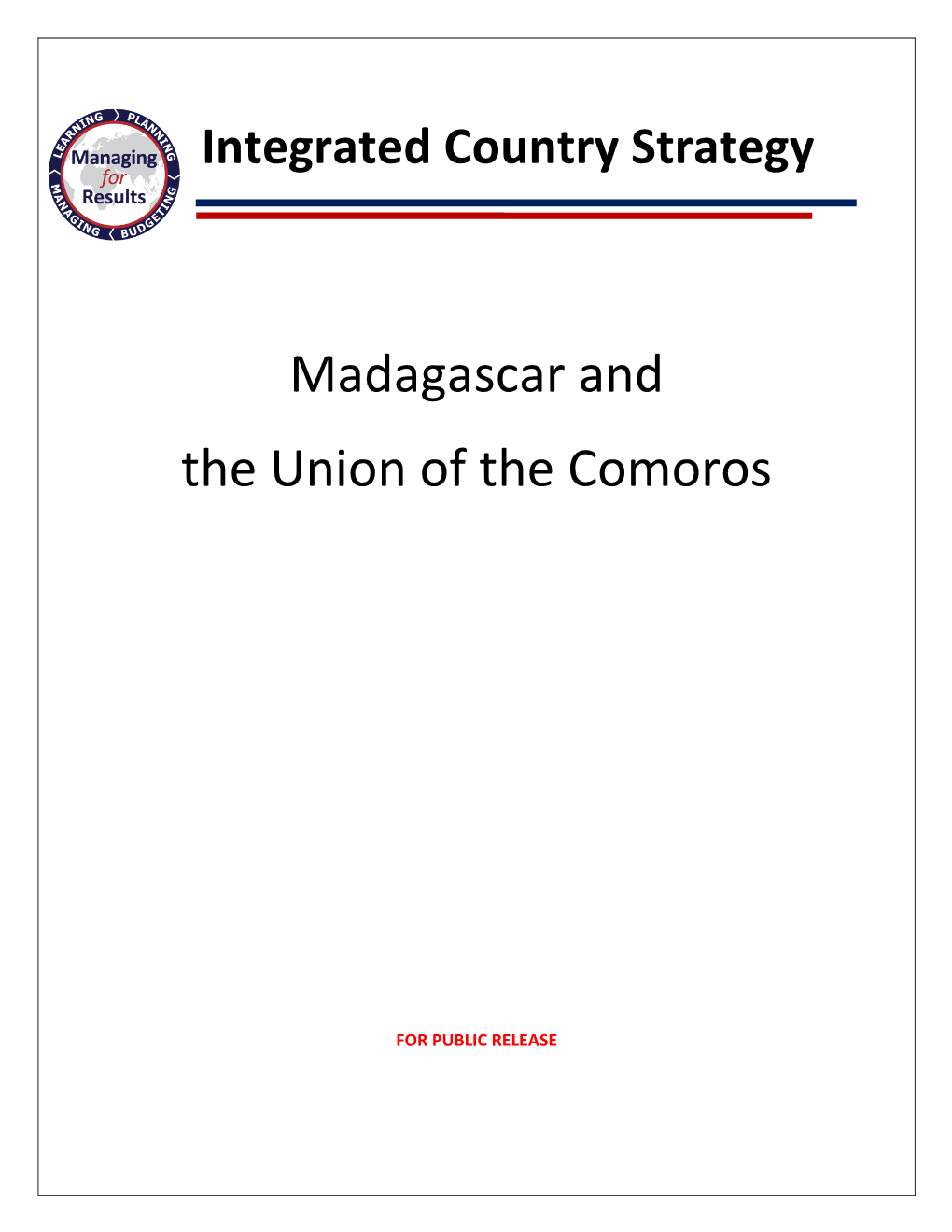 ICS Madagascar and the Union of Comoros