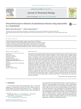 Unresolved Issues in Theories of Autoimmune Disease Using Myocarditis As a Framework