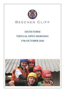Download the 2020 Open Morning Programme