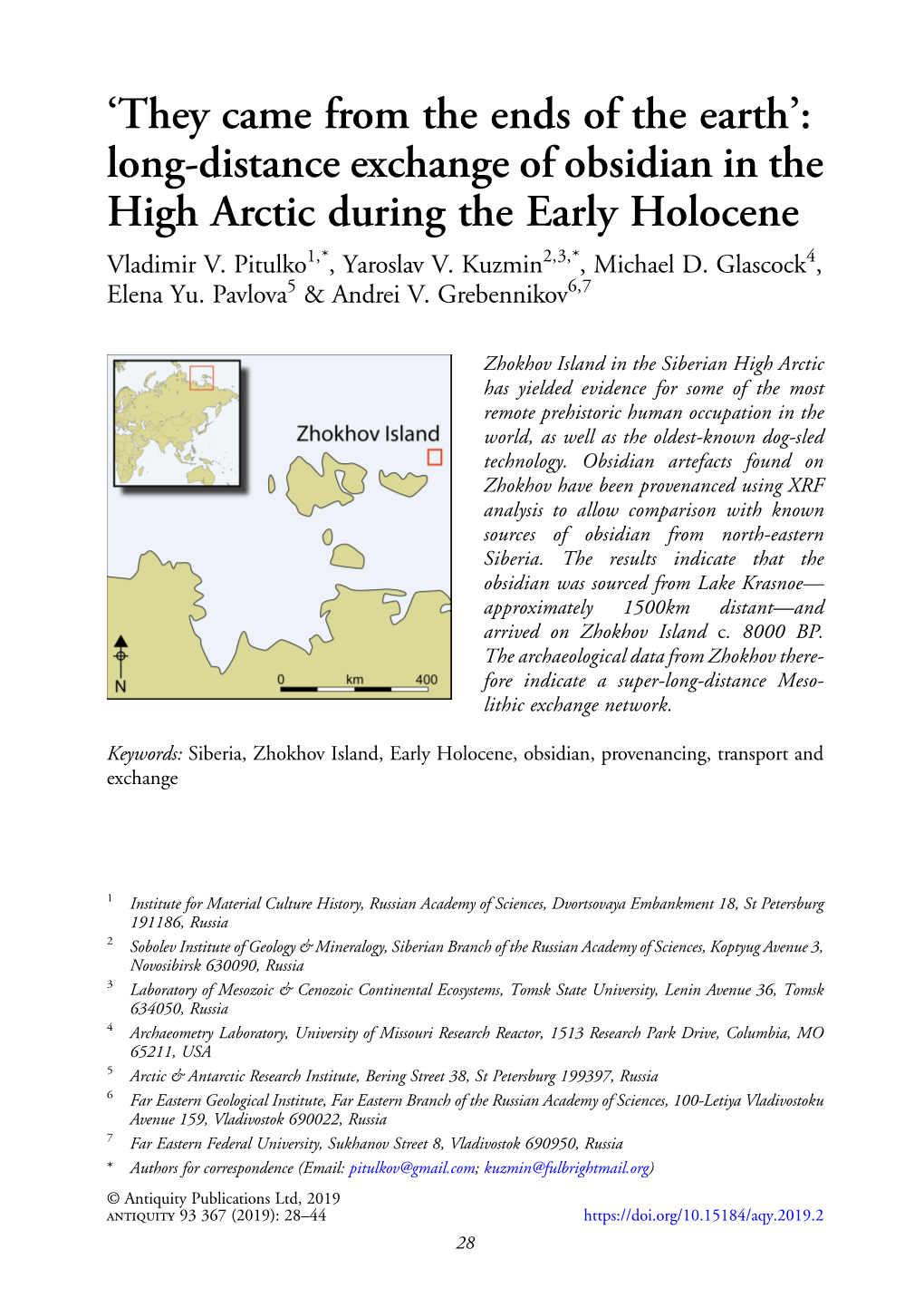 'They Came from the Ends of the Earth': Long-Distance Exchange Of