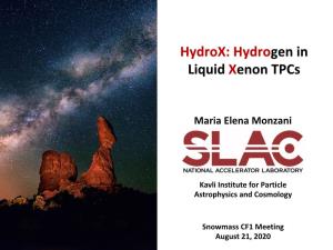 Hydrox: Hydrogen in Liquid Xenon Tpcs