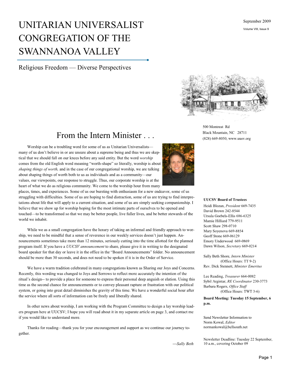 Unitarian Universalist Congregation of the Swannanoa Valley