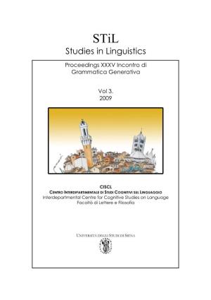 Studies in Linguistics