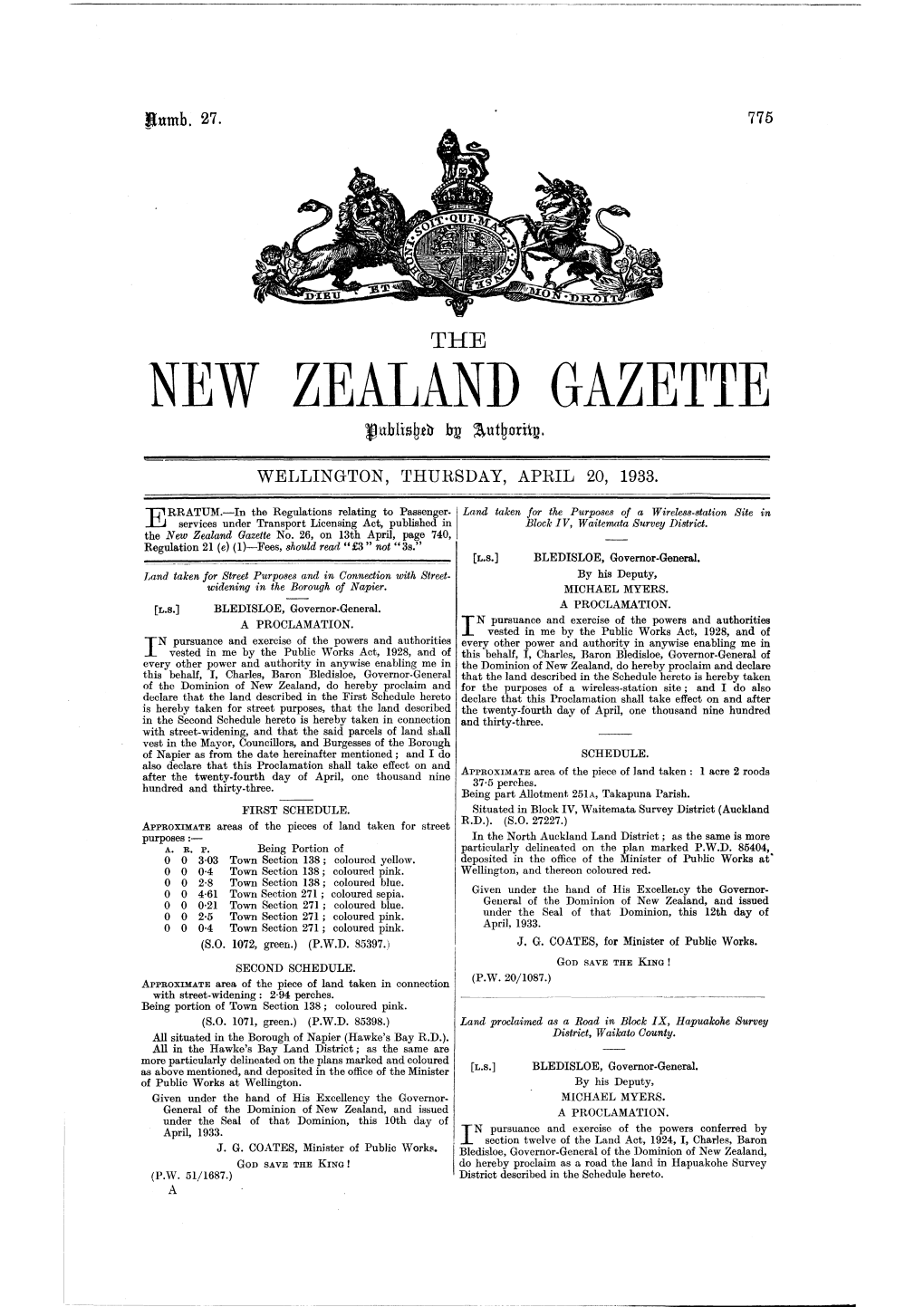 New Zealand Gazette