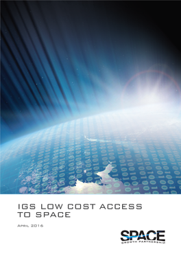 IGS LOW COST ACCESS to SPACE April 2016 TABLE of CONTENTS