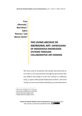 The Living Archive of Aboriginal Art: Expressions of Indigenous Knowledge Systems Through Collaborative Art-Making