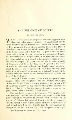 The Religion of Egypt.*