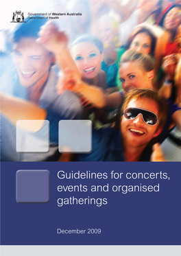 Guidelines for Concerts, Events and Organised Gatherings