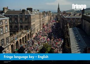 Fringe Language Key – English