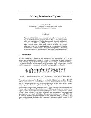 Solving Substitution Ciphers