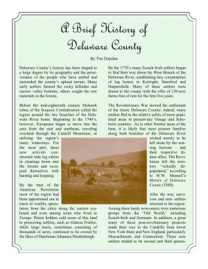 A Brief History of Delaware County by Tim Duerden