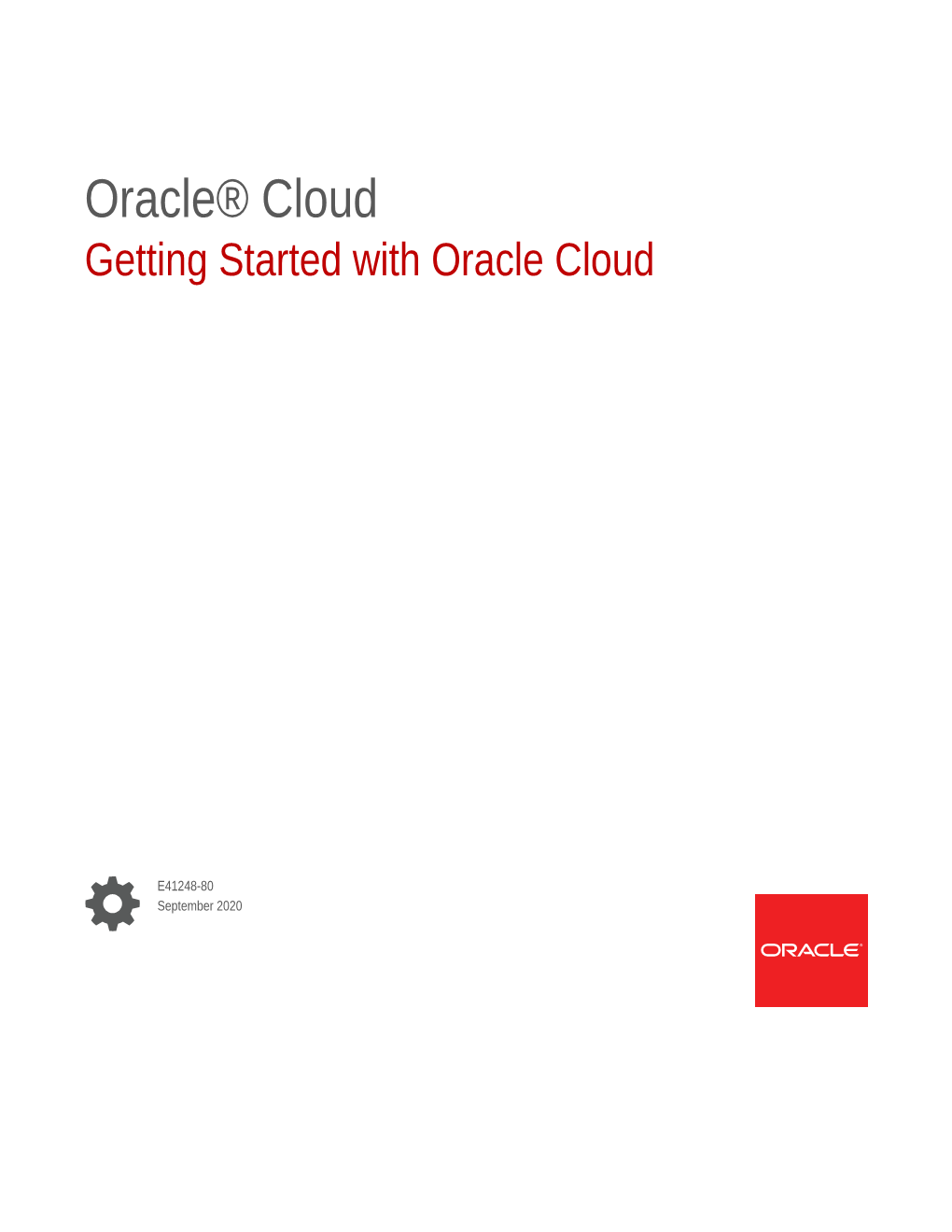 Getting Started with Oracle Cloud