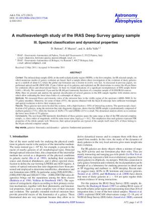 A Multiwavelength Study of the IRAS Deep Survey Galaxy Sample III
