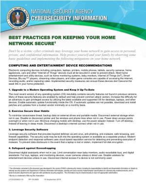 Best Practices for Keeping Your Home Network Secure1