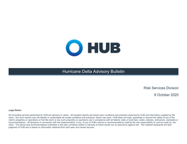 HUB Hurricane Delta Analysis 10.08.2020
