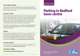 Parking in Bedford Town Centre