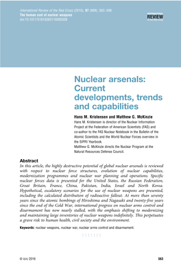 Nuclear Arsenals: Current Developments, Trends and Capabilities Hans M