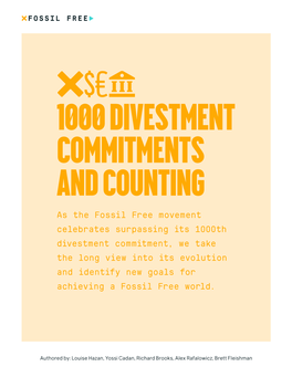 Divestment Commitments and Counting