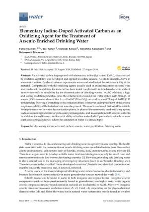Elementary Iodine-Doped Activated Carbon As an Oxidizing Agent for the Treatment of Arsenic-Enriched Drinking Water