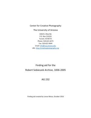 Finding Aid for the Robert Sobieszek Archive, 1836-2005