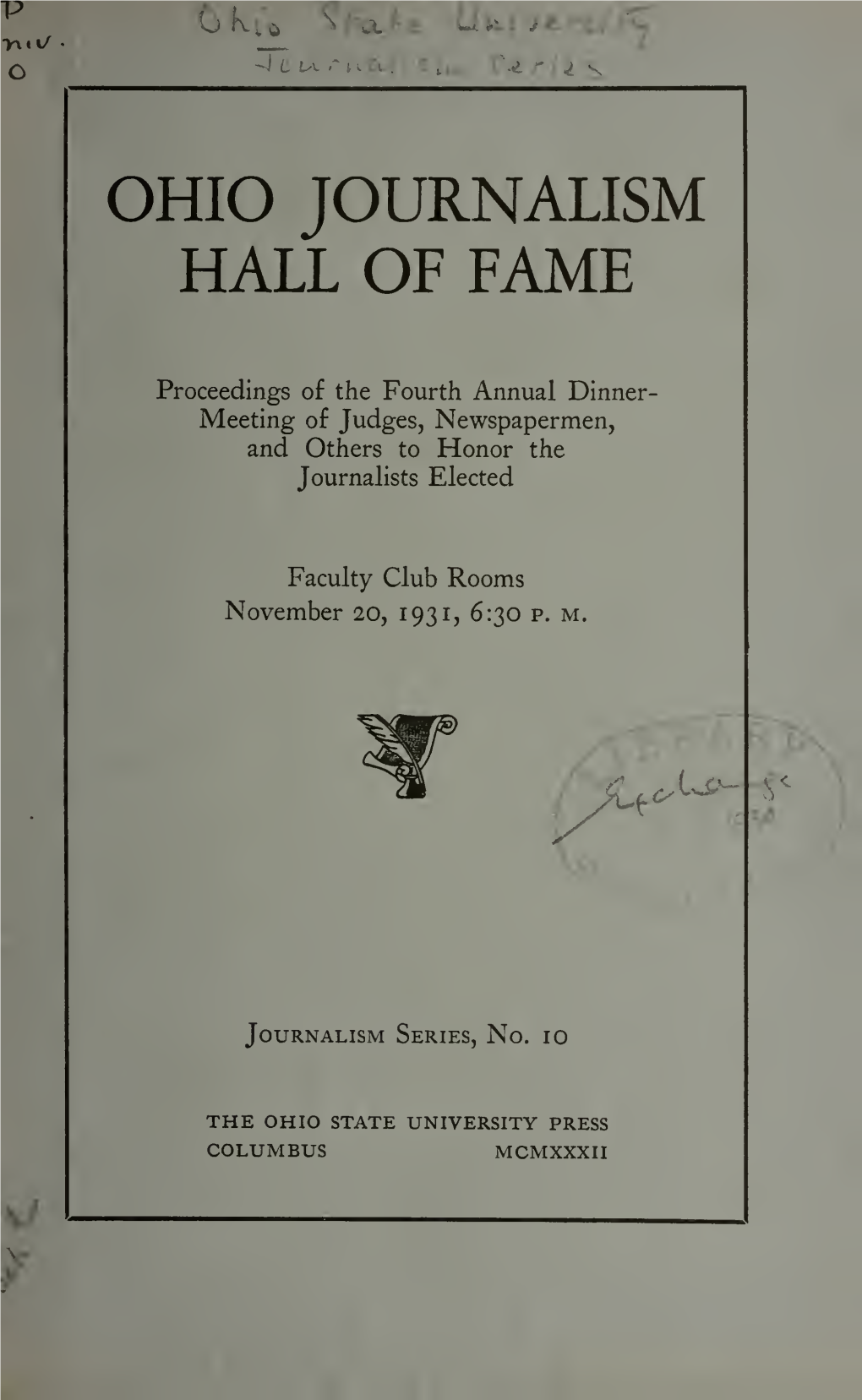 Journalism Hall of Fame