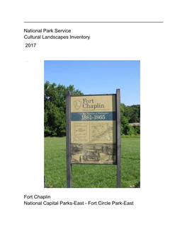 Fort Chaplin National Capital Parks-East - Fort Circle Park-East