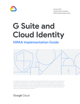 G Suite and Cloud Identity HIPAA Implementation Guide