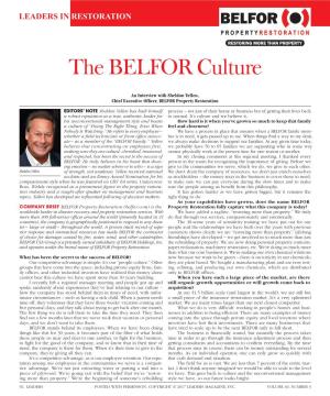 The BELFOR Culture