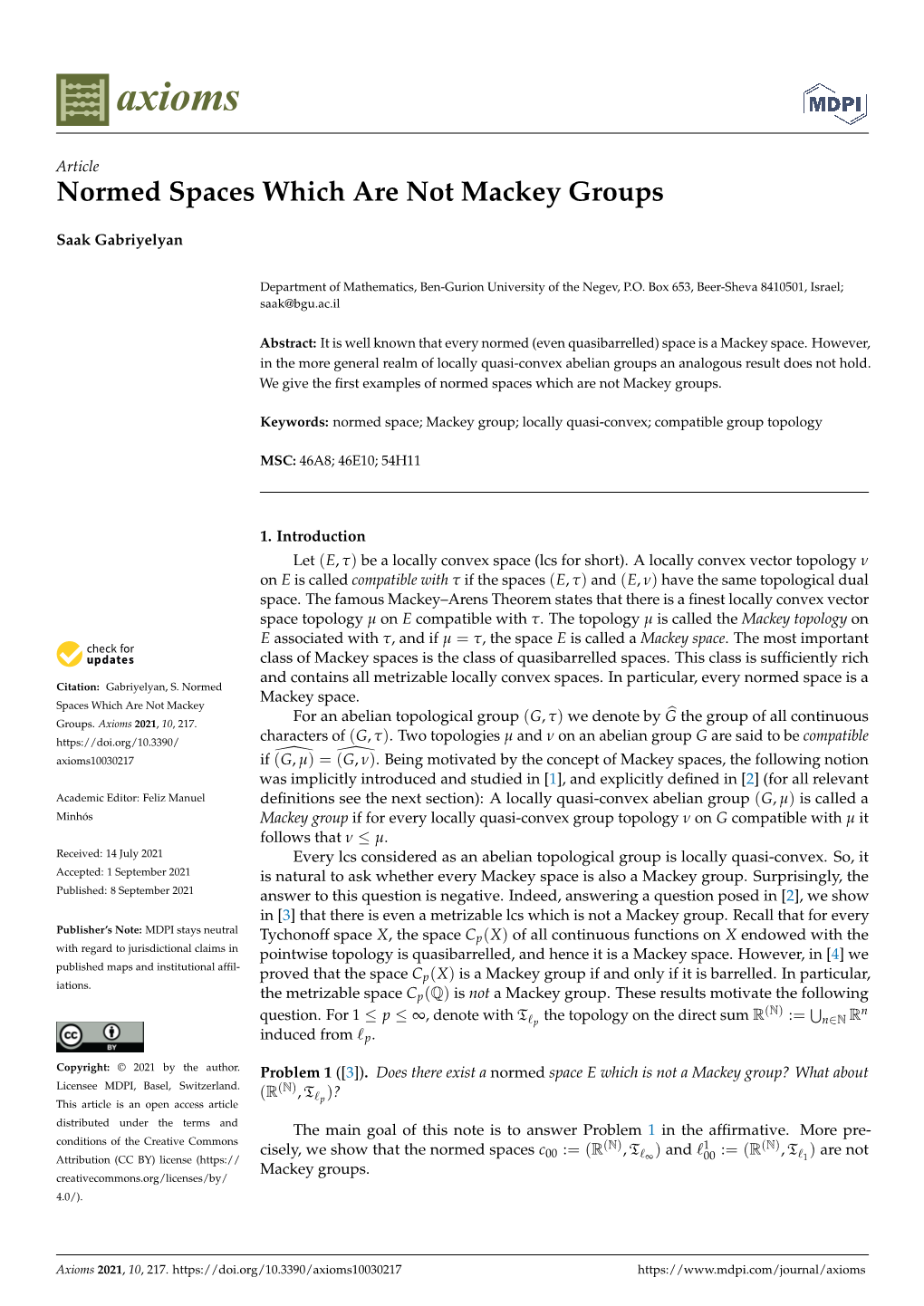 Normed Spaces Which Are Not Mackey Groups