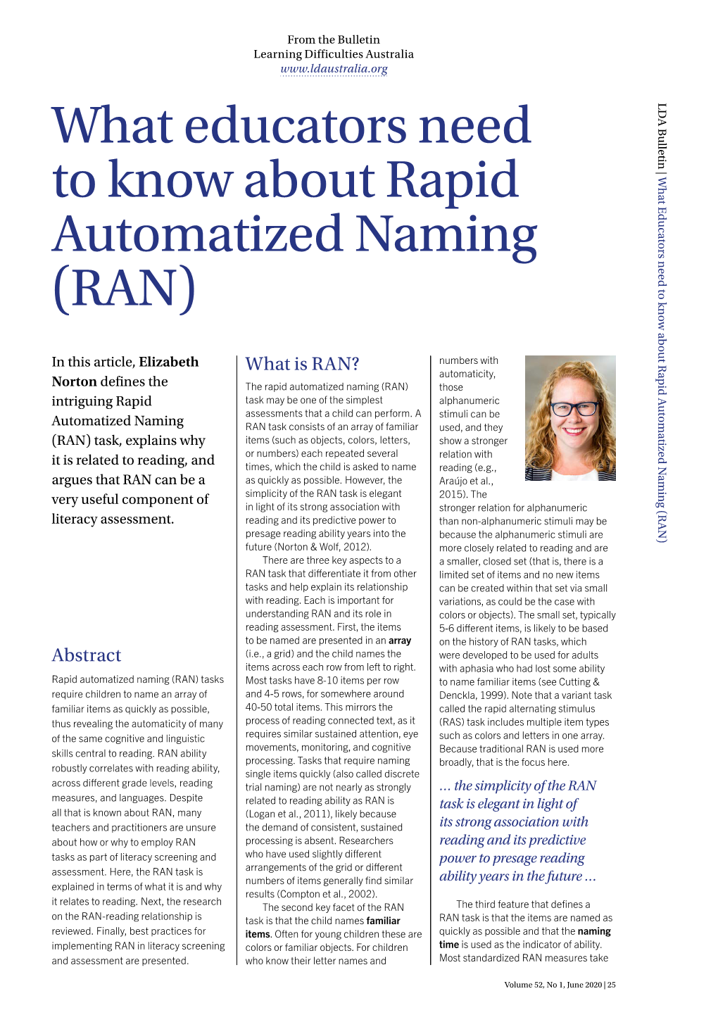 What Educators Need to Know About Rapid Automatized Naming (RAN)