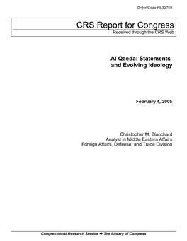Al Qaeda: Statements and Evolving Ideology