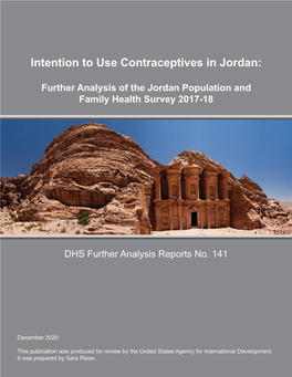 Intention to Use Contraceptives in Jordan