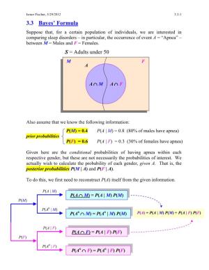 3.3 Bayes' Formula