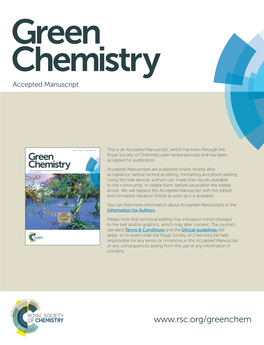 Page 1 of 38 Green Chemistry