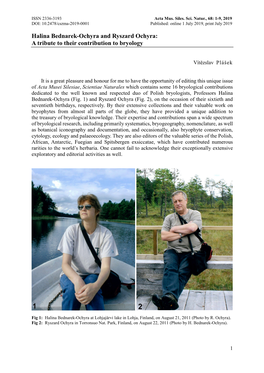 Halina Bednarek-Ochyra and Ryszard Ochyra: a Tribute to Their Contribution to Bryology