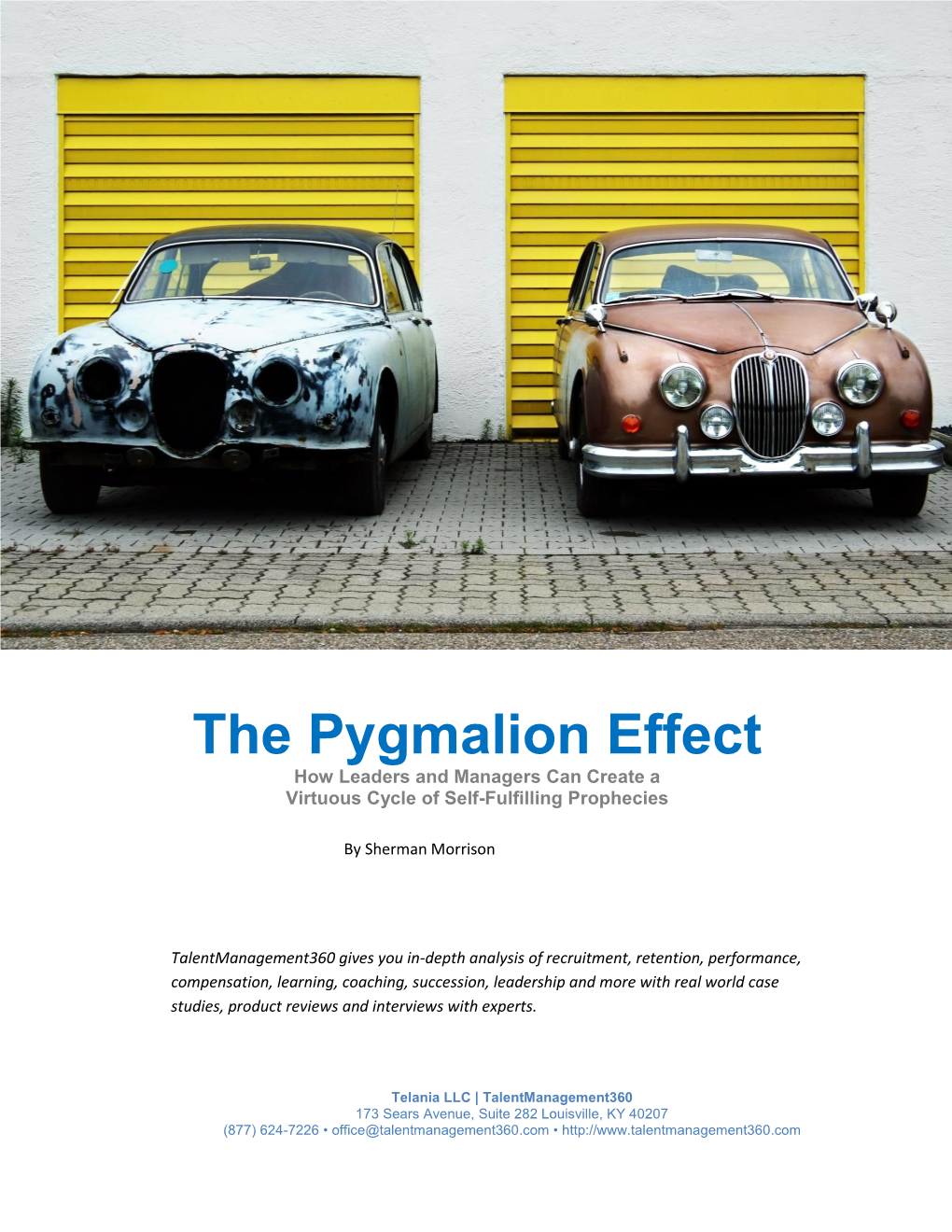 The Pygmalion Effect How Leaders and Managers Can Create a Virtuous Cycle of Self-Fulfilling Prophecies by Sherman Morrison