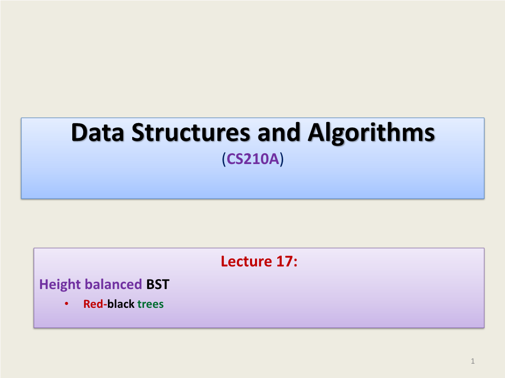 CS210-Data Structures-Module-17-RB-Tree-I