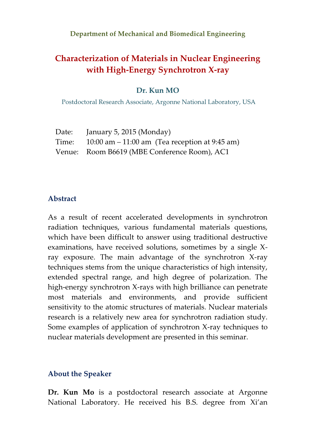 Characterization of Materials in Nuclear Engineering with High-Energy Synchrotron X-Ray