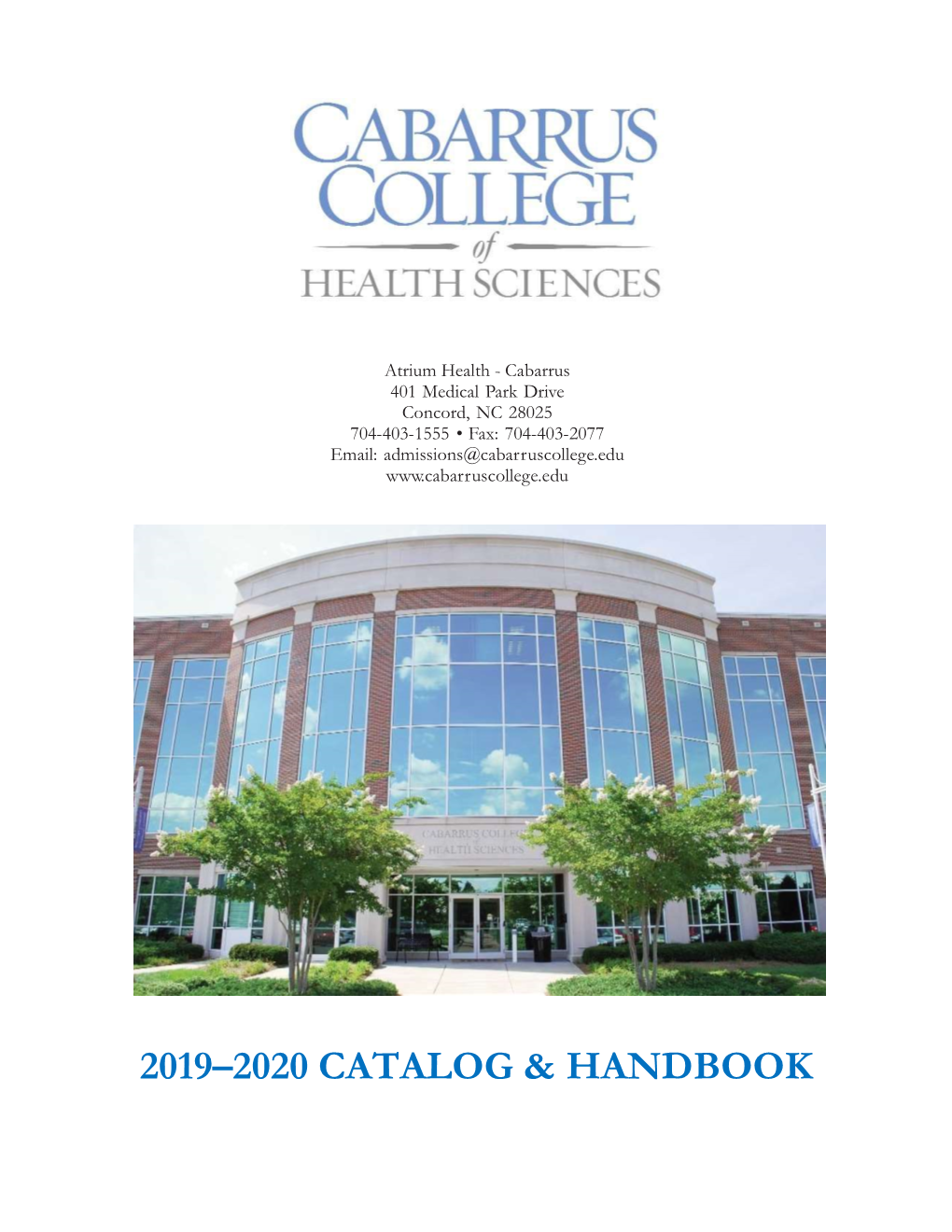 2019–2020 Catalog & Handbook