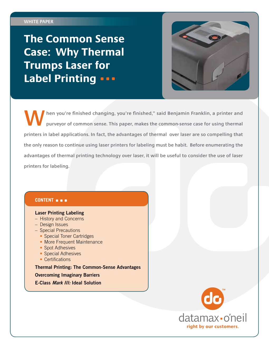 Why Thermal Trumps Laser for Label Printing