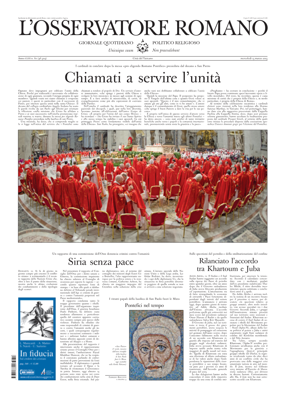 L'osservatore Romano