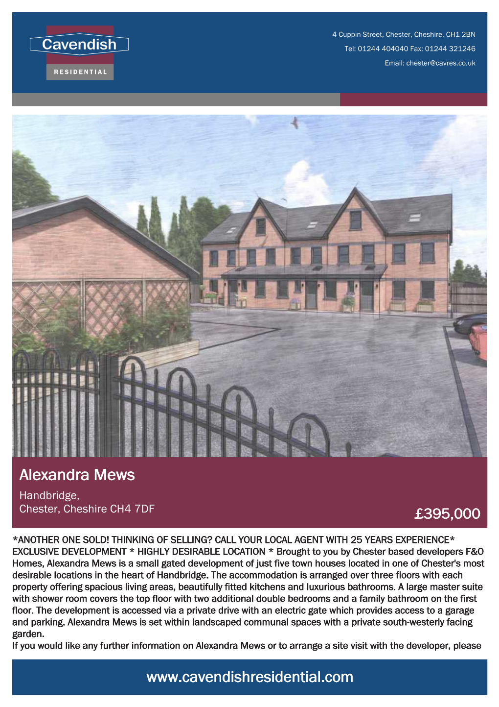 Alexandra Mews Handbridge, Chester, Cheshire CH4 7DF £395,000