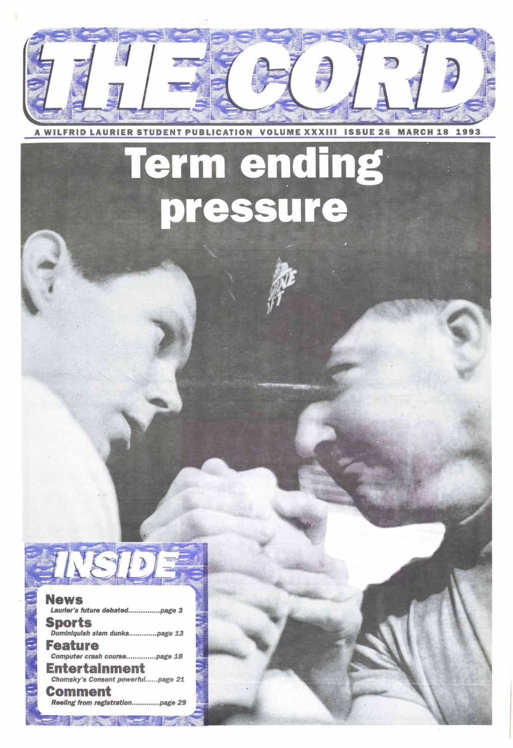 The Cord Weekly (March 18, 1993)
