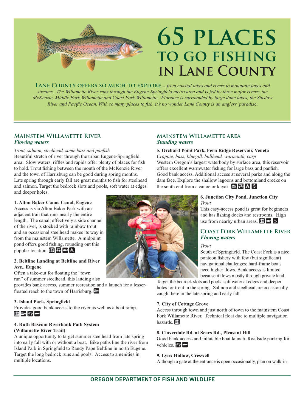 65 Places to Go Fishing in Lane County