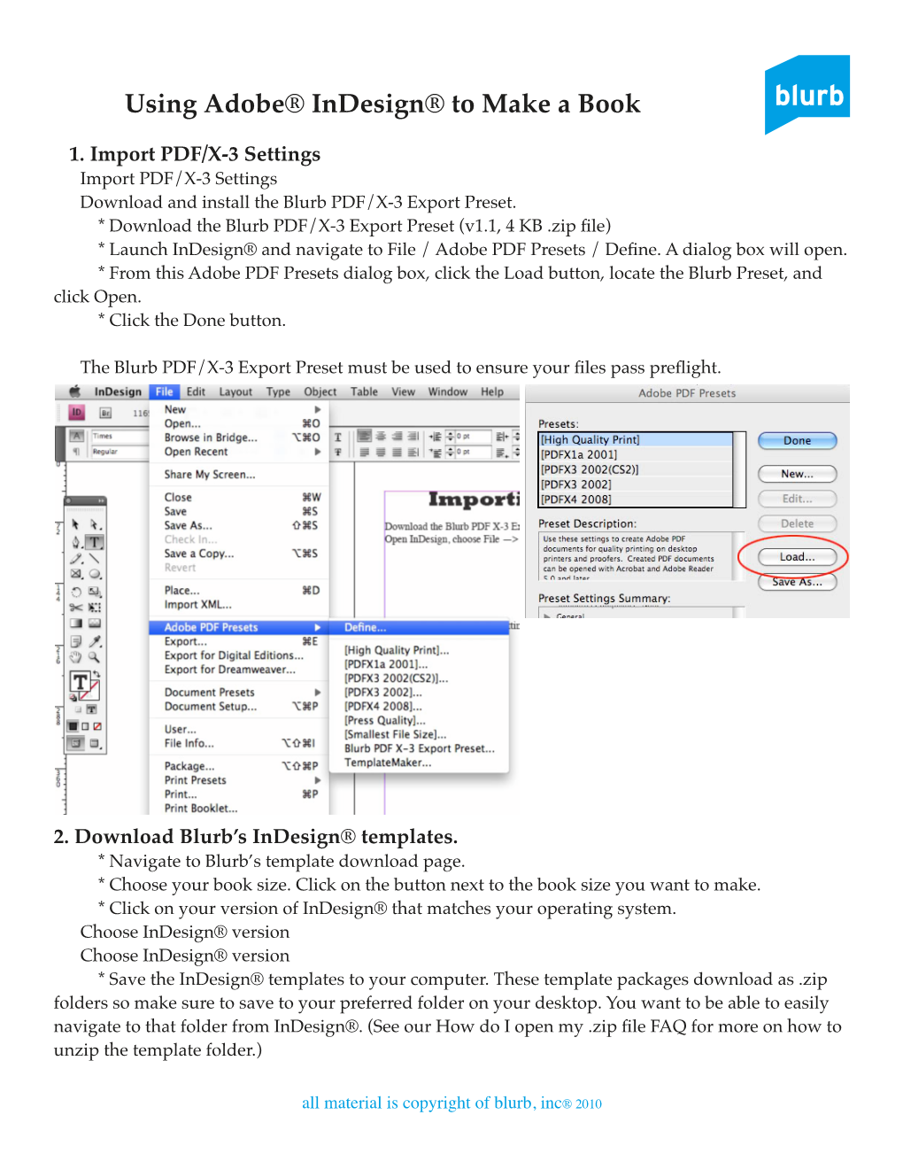 Using Adobe® Indesign® to Make a Book